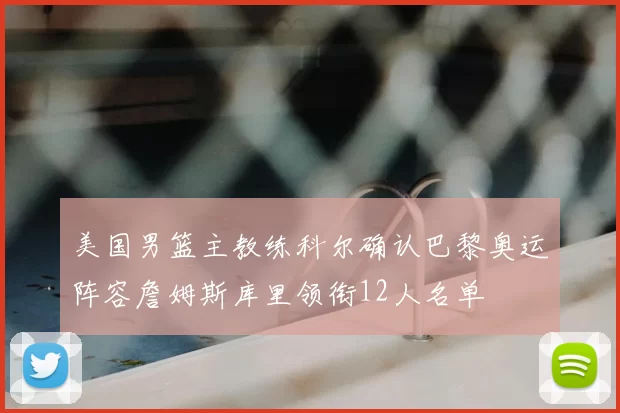 美国男篮主教练科尔确认巴黎奥运阵容詹姆斯库里领衔12人名单